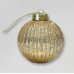 Χριστουγεννιάτικη Γυάλινη Μπάλα Χρυσή, Αντίκα Ανάγλυφη (8cm)